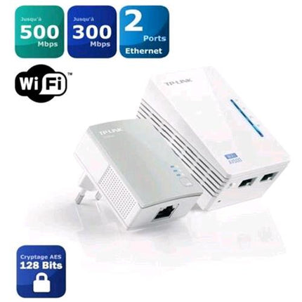 TP-LINK TL-WPA4220KIT POWERLINE STARTER KIT AV500 WIRELESS N300MBS CON 2 PORTE ETHERNET