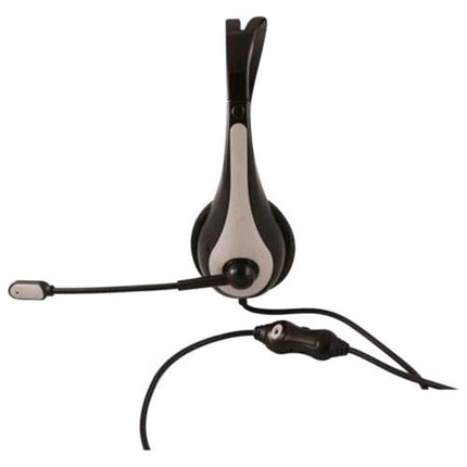 ATLANTIS LAND P003-VA5100-G CUFFIE CON MICROFONO CAVO 2.4MT JACK 3.5MM COLORE NERO/GRIGIO