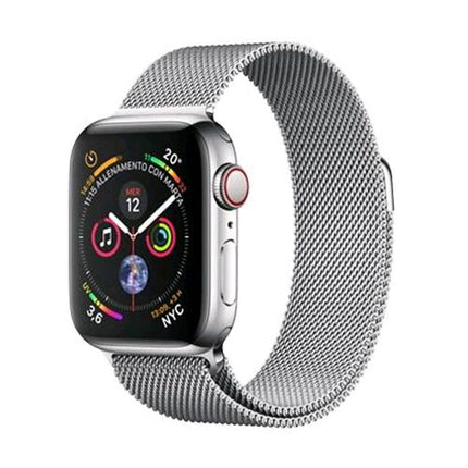 APPLE WATCH SERIE 4 GPS + CELLULAR CASSA 40mm ACCIAIO CON CINTURINO LOOP MGLIA MILANESE SILVER