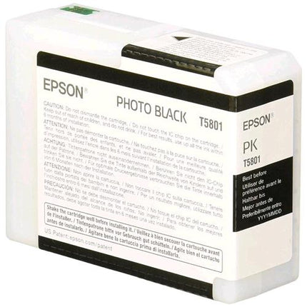 EPSON T5801 TANICA NERO FOTOGRAFICO PER STYLUS PRO 3800/GRAPHICS/RATEMIRATE/3 ANNI ON-SITE GARANZIA ITALIA (C13T580100)