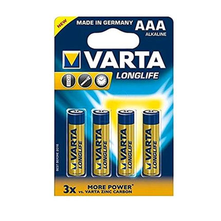 VARTA LONGLIFE BATTERIA MINISTILO AAA ALCALINA CONF. 4 Pz.
