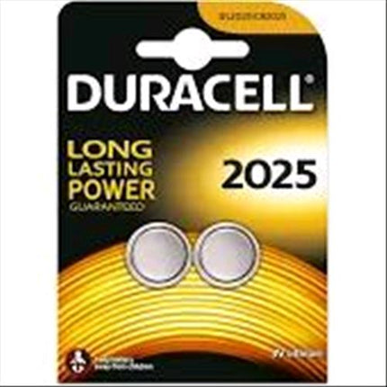 DURACELL CR2025 BATTERIA A BOTTONE AL LITIO 3V CONF. 2 Pz
