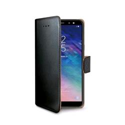 Celly Samsung Galaxy A6 (2018) custodia in ecopelle colore black
