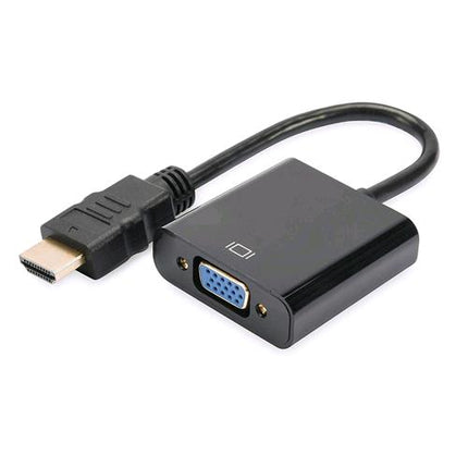 DIGITUS DA-70461 CONVERTITORE HDMI MASCHIO A VGA FEMMINA CON PRESA AUDIO 3.5 MM NERO