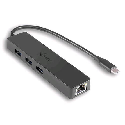 I-TEC C31GL3SLIM HUB DI INTERFACCIA 3 USB3.0 TYPE-C 5.GB/S INTERNET RJ-45 NERO