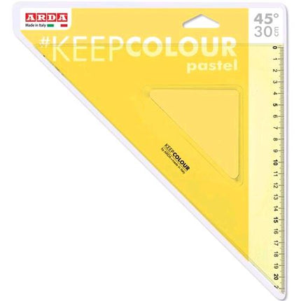 ARDA SQUADRA SMUSSO TIRACHINA E BORDO INTERNOCOLORE PASTELLO 45∞ 30 CM