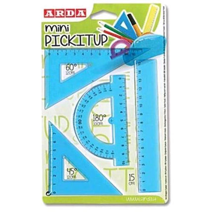 ARDA MINI KIT DISEGNO 45∞12 CM + 60∞/12 CM + R15 CM + 180∞ 10 CM