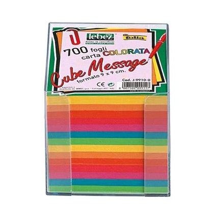 LEBEZ CUBE MESSAGE CUBO 700 FOGLIETTI 90MMx90MM COLORI ASSORTITI