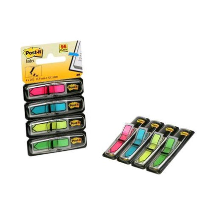 3M POST-IT INDEX MINI SET FRECCIA SEGNAPAGINA 12MMx43.6MM COLORI ASSORTITI CONF. 96 Pz.