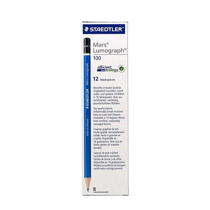 STAEDTLER MARS LUMOGRAPH MATITA B ALTA QUALITA' E RESISTENZA CONF 12 Pz.