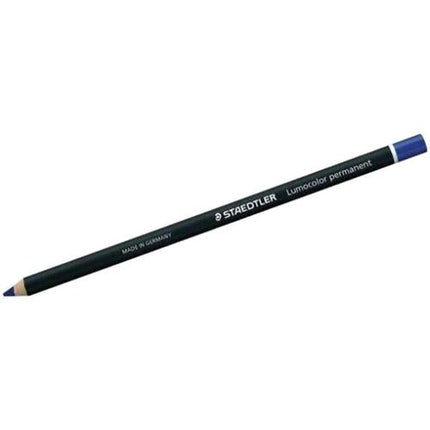 STAEDTLER LUMOCOLOR GLASOCHROM MATITA HB VETROGRAFICA RESISTENTA ALL'ACQUA DI COLORE BLU FUSTO BLU+NERO CONF 12 Pz.
