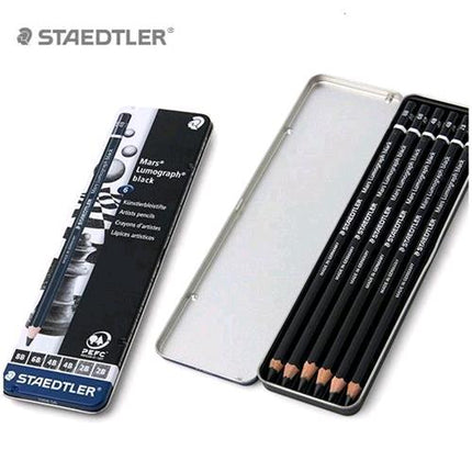 STAEDTLER MATITA DI PIGMENTI TIPO CARBONCINO 2B-4B CON ASTUCCIO IN METALLO CONTENENTE 6 Pz.