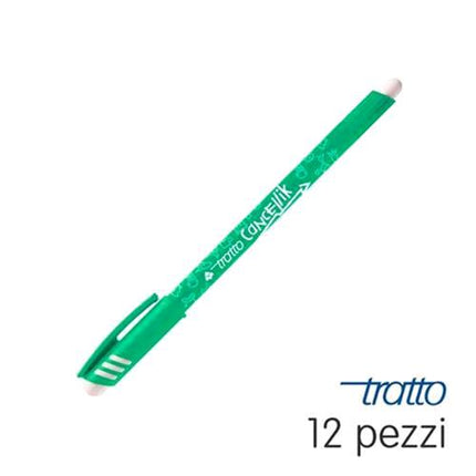 TRATTO CANCELLIK PENNA A SFERA CANCELLABILE INCHIOSTRO VERDE CONF 12 Pz.