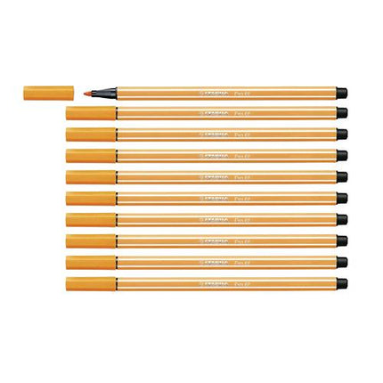STABILO PEN 68 PENNA PER GRAFICA TRATTO 1 MM COLORE ARANCIONE CONF. 10 Pz.