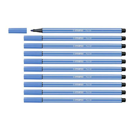 STABILO PEN 68 PENNA PER GRAFICA TRATTO 1 MM COLORE BLU SCURO CONF. 10 Pz.
