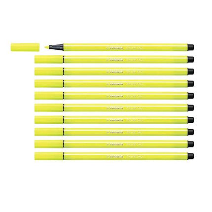 STABILO PEN 68 NEON PENNA PER GRAFICA TRATTO 1 MM COLORE GIALLO FLUO CONF. 10 Pz.