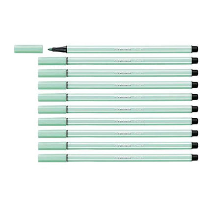 STABILO PEN 68 PENNA PER GRAFICA TRATTO 1 MM COLORE VERDE GHIACCIO CONF. 10 Pz.