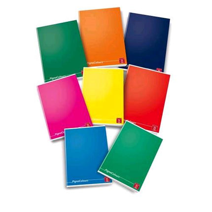 PIGNA COLOURS QUADERNO 21X30 80 GR CARTONATO CUCITURA FILO REFE QUADRETTI 10 70 FOGLI CONF 3 Pz.