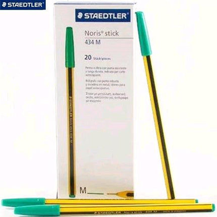 STAEDTLER NORIS STICK PENNA A SFERA INCHIOSTRO VERDE CONF 20 Pz.