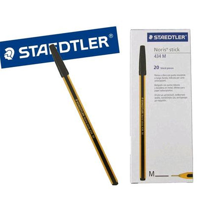 STAEDTLER NORIS STICK PENNA A SFERA INCHIOSTRO NERO CONF 20 Pz.