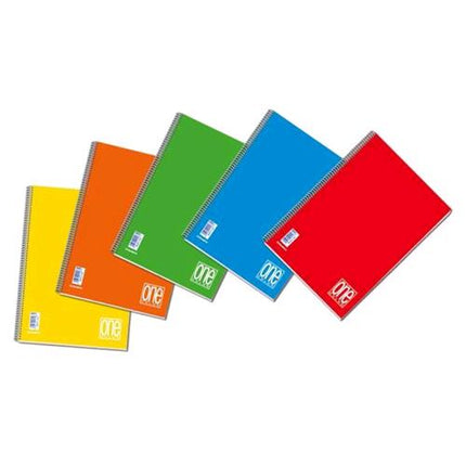 BLASETTI ONE COLOR QUADERNO A5 80 GR SPIRALE NON FORATO QUADRETTI 5M 60 FOGLI CONF 5 Pz.