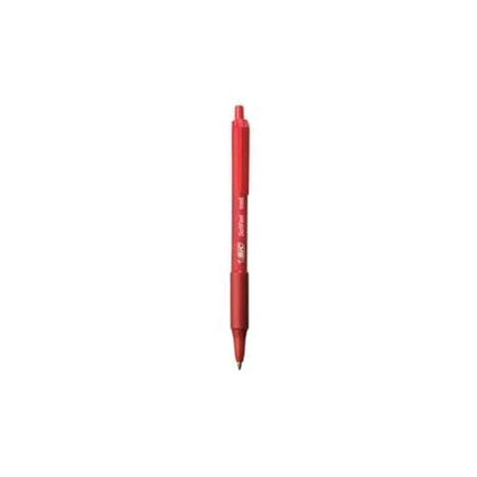 BIC SOFTFEEL CLIC PENNA A SFERA INCHIOSTRO ROSSO PUNTA MEDIA COLORE FUSTO ROSSO CONF. 12 Pz.