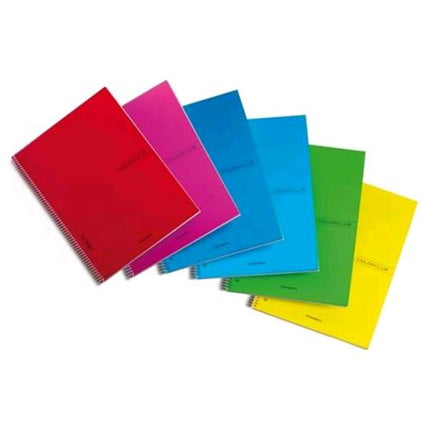BLASETTI COLOR CLUB QUADERNO A4 70 GR QUADRETTI 4M SPIRALATO COPERTINA IN PPL 70 FOGLI CONF 6 Pz.