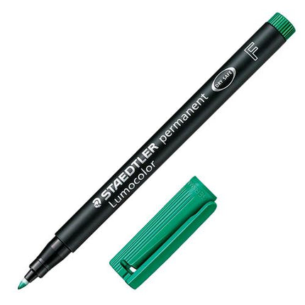 STAEDTLER LUMOCOLOR PERMANENT PENNA PUNTA IN FIBRA 0.6 mm COLORE VERDE CONF. 10 Pz.
