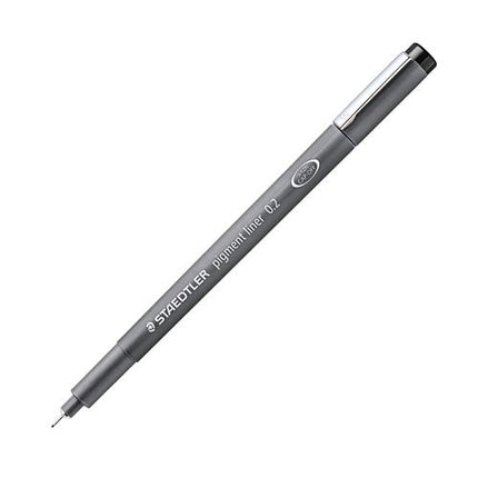 STAEDTLER PIGMENT LINER PENNA PUNTA IN FIBRA 0.2 mm COLORE NERO CONF. 10 Pz.
