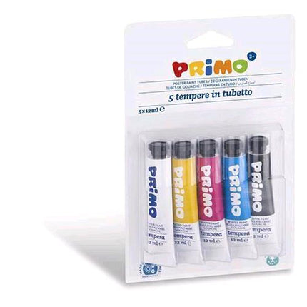PRIMO TEMPERA TUBO DA 12 ML COLORI ASSORTITI CONF 5 Pz.