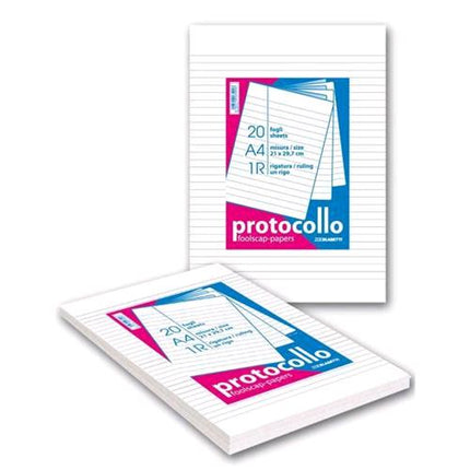 BLASETTI FOGLI PROTOCOLLO A4 RIGATURA 4M 60GR A QUADRETTI CONF 200 FOGLI