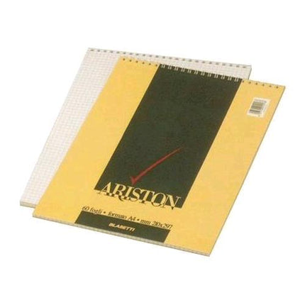 BLASETTI ARISTON BLOCCHI A SPIRALE A4 60 GR QUADRETTI 5M 70 FOGLI CONF 10 Pz.