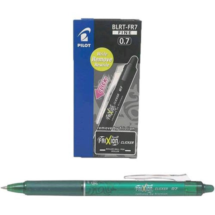 PILOT FRIXION CLICKER PENNA A SFERA A SCATTO CANCELLABILE 0.7 mm COLORE VERDE CONF. 12 Pz.