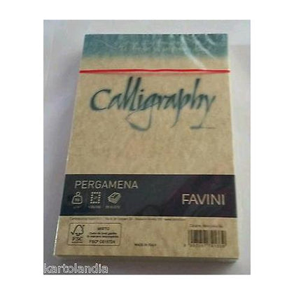 CARTOTECNICA FAVINI PERGAMENA 25 BUSTE 12X18 90 GR COLORE NOCCIOLA