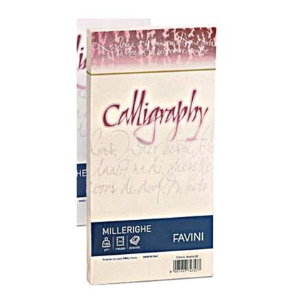 CARTOTECNICA FAVINI MILLERIGHE 25 BUSTE 11X22 100 GR COLORE AVORIO
