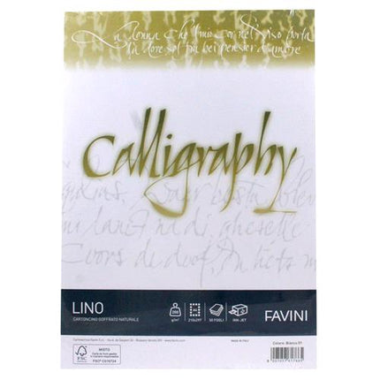 CARTOTECNICA FAVINI LINO 50 FOGLI A4 200 GR COLORE BIANCO