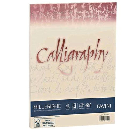 CARTOTECNICA FAVINI MILLERIGHE 50 FOGLI A4 100 GR COLORE AVORIO