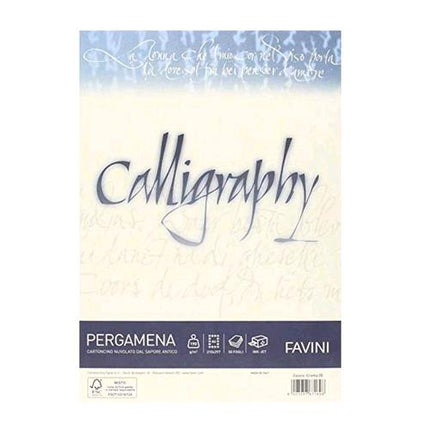 CARTOTECNICA FAVINI PERGAMENA 50 FOGLI A4 190 GR COLORE CREMA