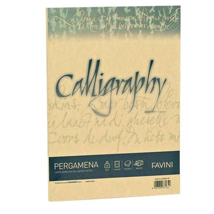 CARTOTECNICA FAVINI PERGAMENA 50 FOGLI A4 190 GR COLORE ORO