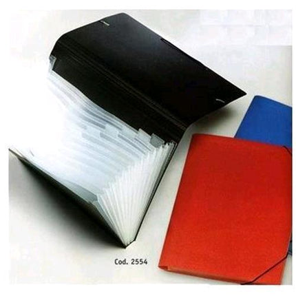LEBEZ P/DOCUMENTI ARCHIVIATORE A SOFFIETTO 13 SCOMPARTI IN POLIPROPILENE 33.5X24 CM COLORE BLU