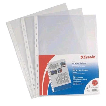 ESSELTE COPY SAFE STANDARD BUSTE CON FORATURA IN PP ANTIRIFLESSO CM 22X30 A4 TRASPARENTE CONF 50 Pz.