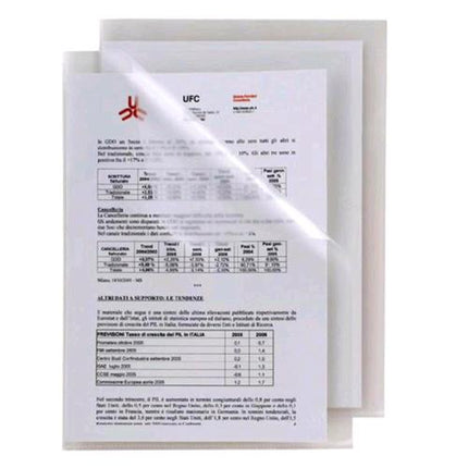 SEI ROTA POLI 150 BUSTE A L IN PP BUCCIA D'ARANCIO CM 21X29.7 A4 TRASPARENTE CONF 50 Pz.