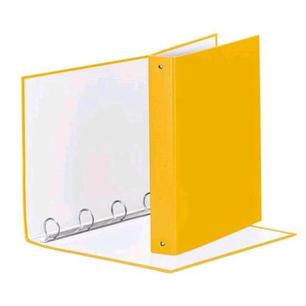 ESSELTE MEETING RACCOGLITORE 4 ANELLI DA 30 MM IN CARTONCINO PLASTIFICATO CM 22X30X4 A4 GIALLO