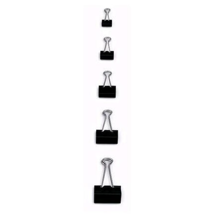 LEBEZ DOUBLE CLIPS FERMAGLI IN METALLO H 41 MM COL. NERO CONF 12 Pz.