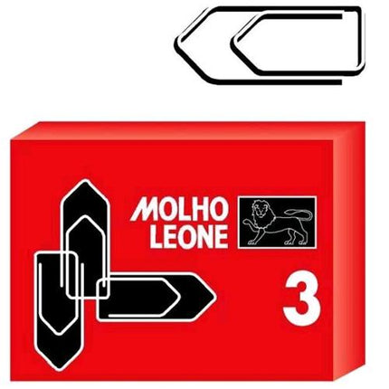 MOLHO LEONE NR3 FERMAGLI IN METALLO ZINCATI H 28 MM 100 Pz. X 10 CONF
