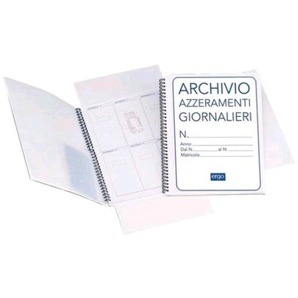 DATA UFFICIO CARTELLA ARCHIVIO AZZERAMENTI GIORNALIERI 297X210 A4 26 FOGLI CONF 10 Pz.