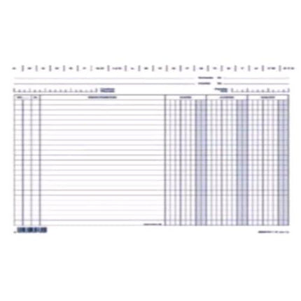 EDIPRO SCHEDE DARE/AVERE/SALDO 210X150MM A5 ORIZZONTALE COL. BLU 100 FOGLI