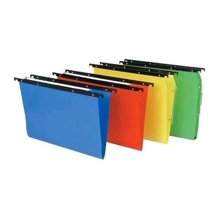 BERTESI CARTESIO PP CARTELLE SOSPESE PER CASSETTO IN PP INTERASSE 395MM FONDO A U COL. BLU CONF 25 Pz.