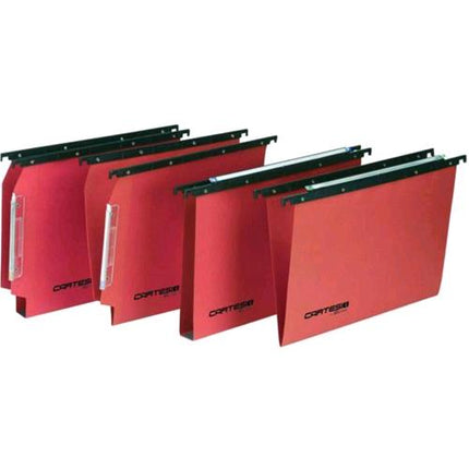BERTESI CARTESIO CARTELLE SOSPESE PER CASSETTO IN CARTONCINO INTERASSE 390MM FONDO A U COL. ARANCIO CONF 50 Pz.