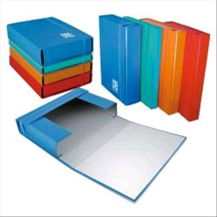BLASETTI ONE COLOR CARTELLA PROGETTO C/ELASTICO IN CARTONCINO PLASTIFICATO 250X360MM A4 DORSO 5CM COL.BLU